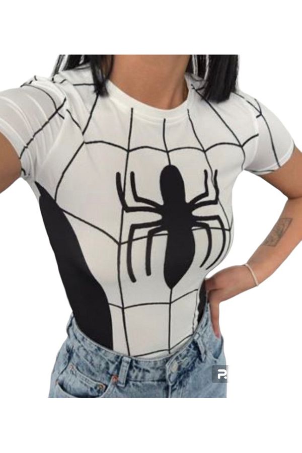 Köstebek-Spider Cosplay Short Sleeve Crop T-Shirt 1