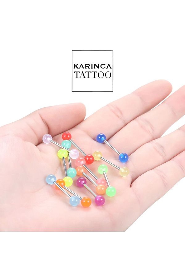 Karınca Piercing-Random 1 Colorful Tongue Piercing 1