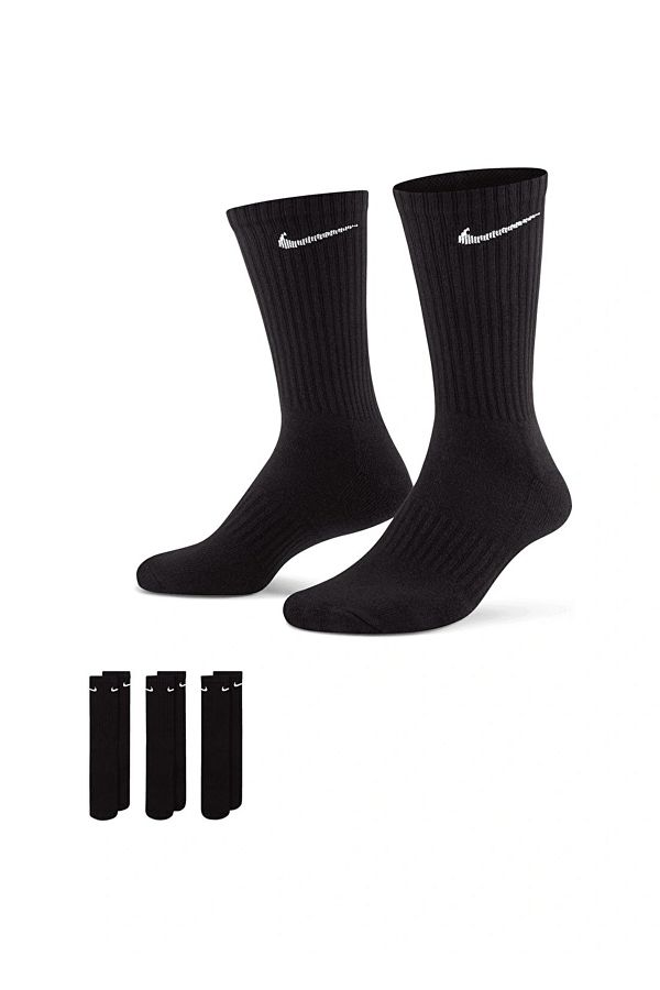 Nike Everday Cushion Sports Long Black Unisex Socks 3 Pairs Size 38 42 Trendyol