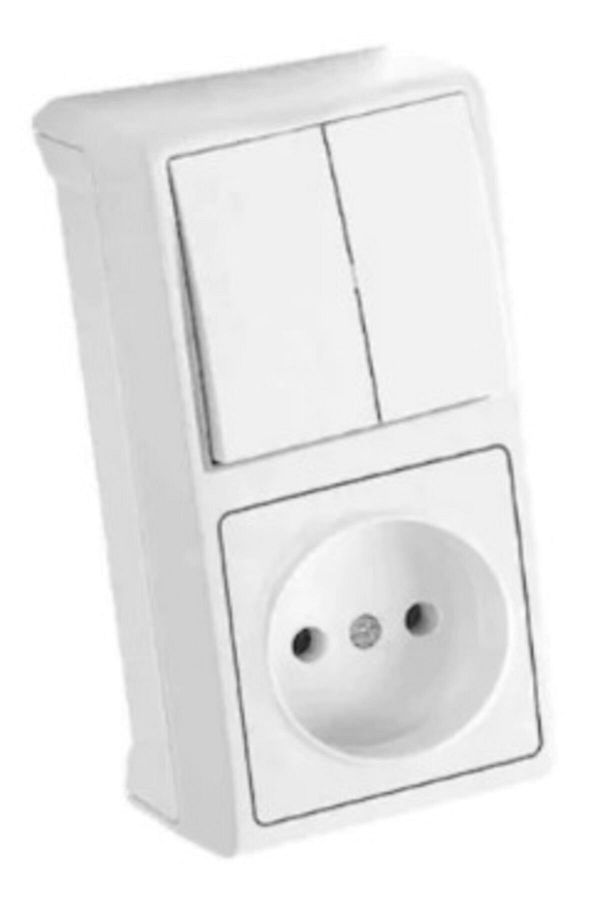 VİKO-Vera Vertical Double Combined Commutator and Socket 1