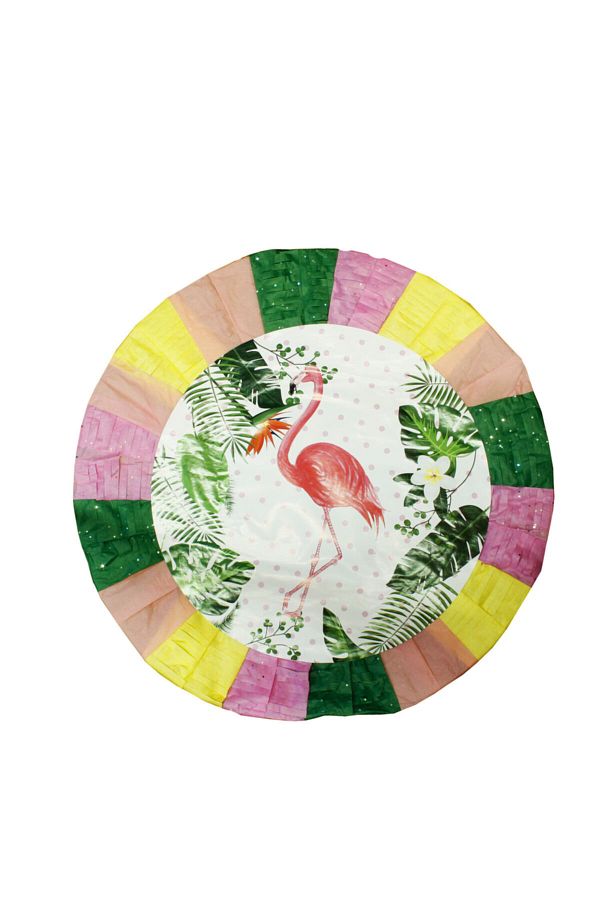 Eminonutoptanci-Pink Flamingo Themed Pinata and Stick 45x10 cm 1