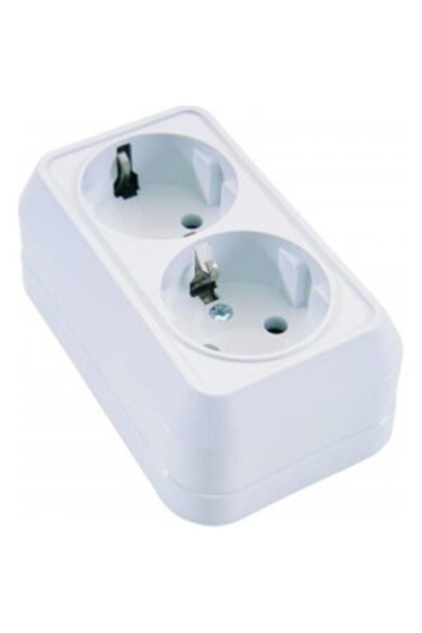 Alfa-2-Piece Surface Mounted Grounded Socket Plug 1
