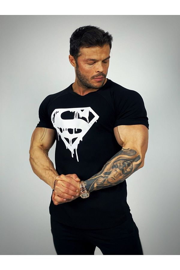 Superman t shirt fitness deals