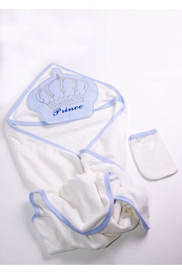 LittlePoffy Prens Bebek Bornoz Bebek Banyo Havlusu