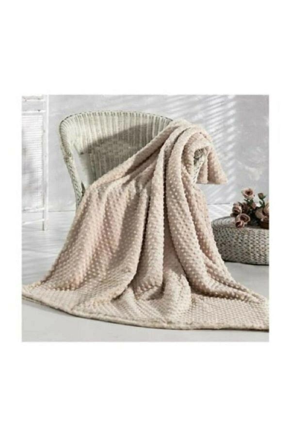 Merinos Double Pearl Bud Blanket Mink Trendyol