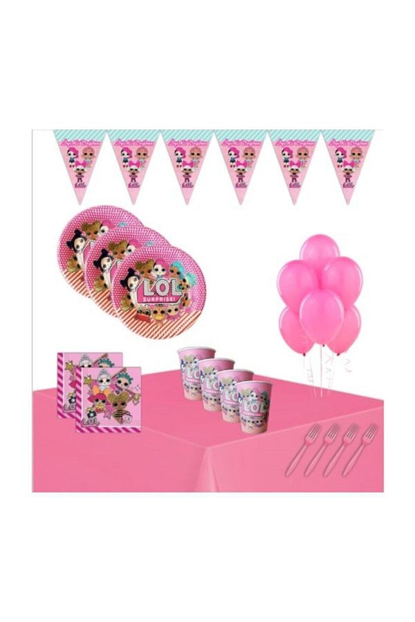 LOL-Baby Birthday Party Supplies Set for 16 People 1
