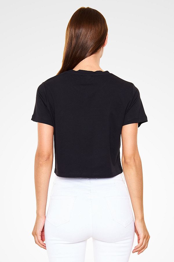 tf ti ortfabrikas Wu Tang Clan Black Crop Top T Shirt Trendyol