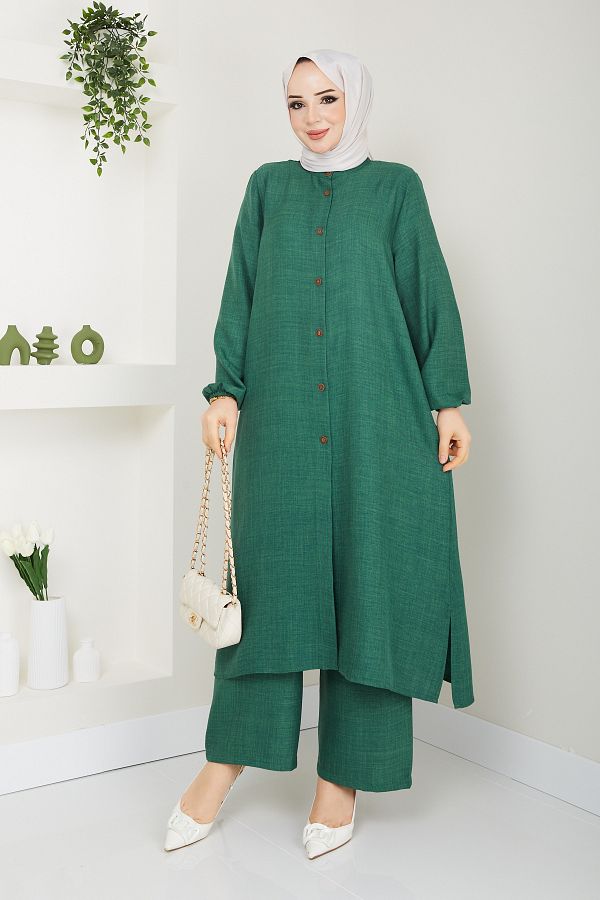 kaes giyim Women s Large Size Long Double Hijab Tunic Set Trendyol