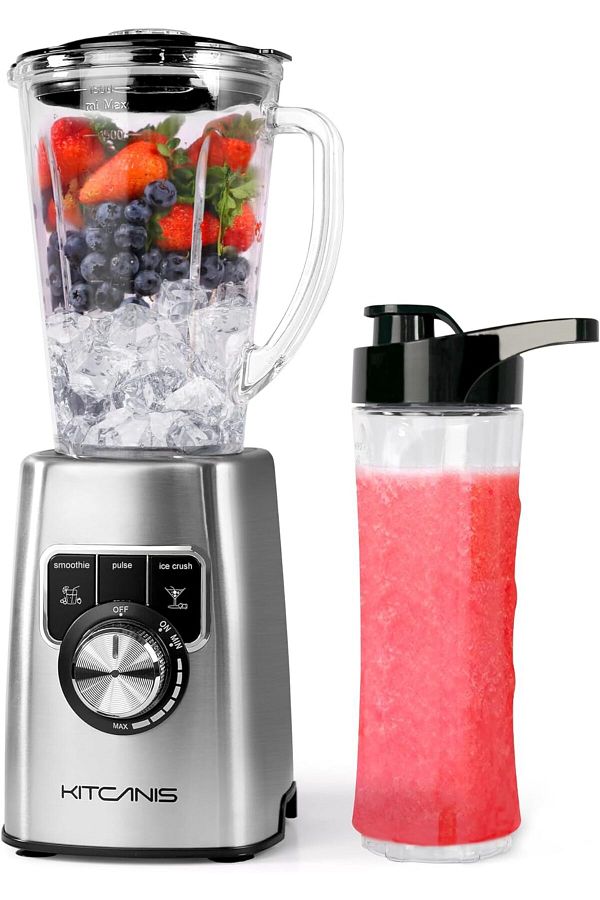 KITCANIS-High Performance Blender: Smoothie mixer with a glass capacity of 1.8 litres, 3 programs 1