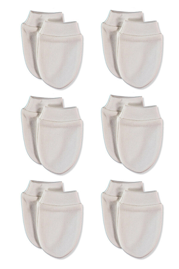 Melekpare Yenidoğan Bebek Eldiven %100 Pamuk 6 Çift