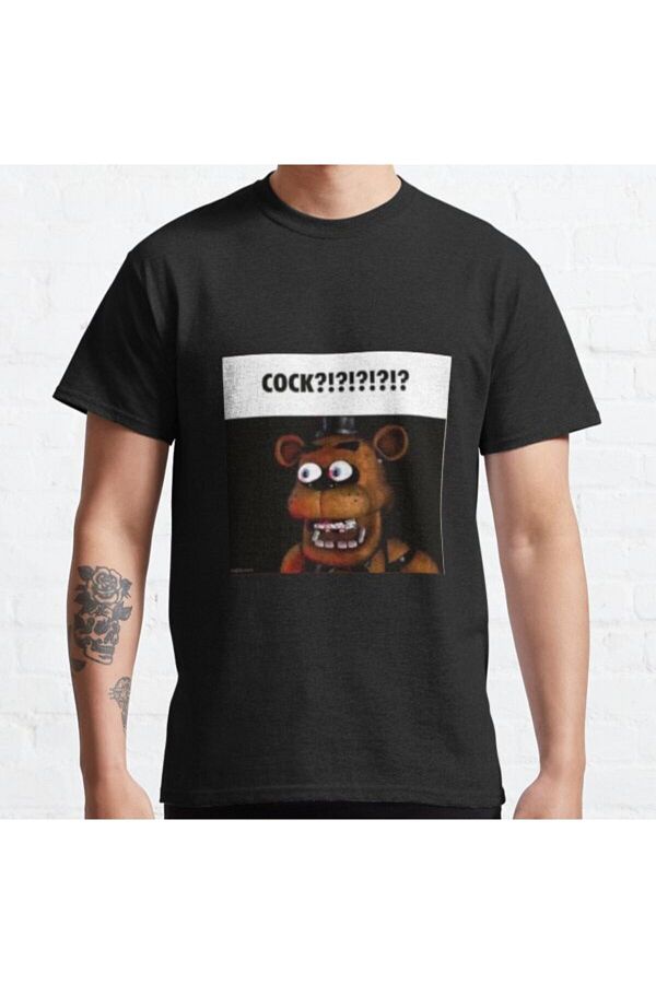 ZOKAWEAR Fnaf Freddy Cock Meme Design Loose Fit Printed T shirt Trendyol
