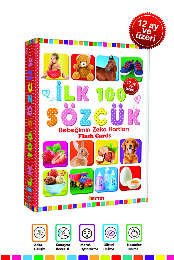 Ankatoys Diytoy Ilk 100 Sözcük Eğitici Flash Cards