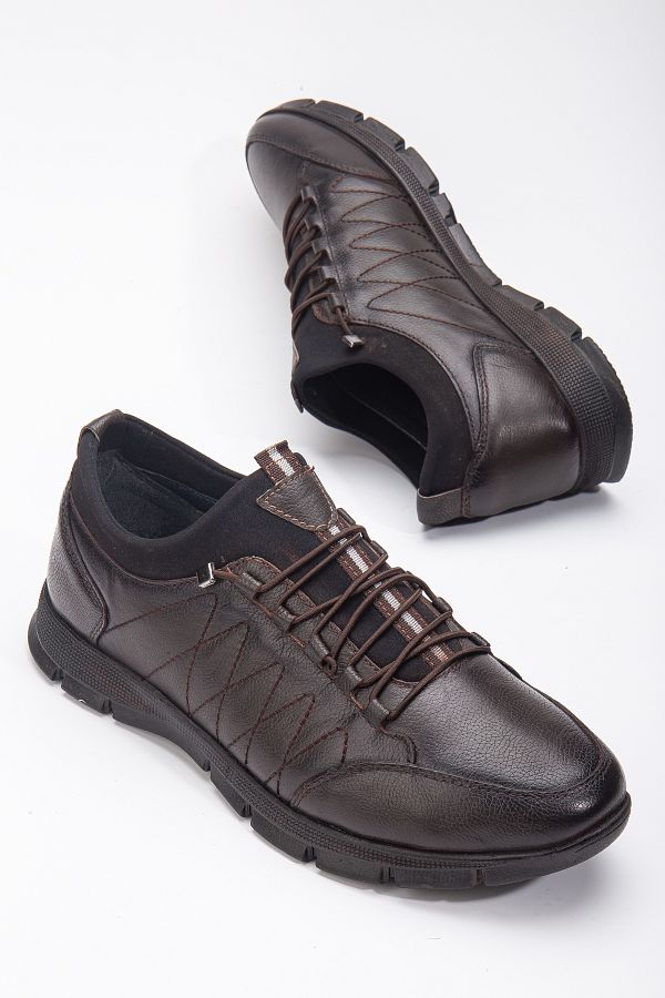 Leather shoes with sports sole hot sale