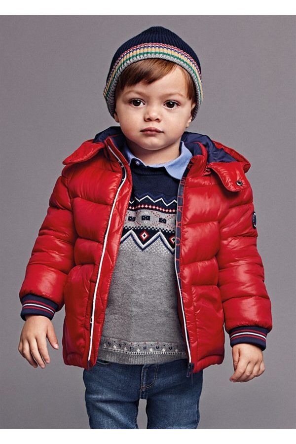 Mayoral Baby Boy Hooded Padded Shiny Coat Trendyol