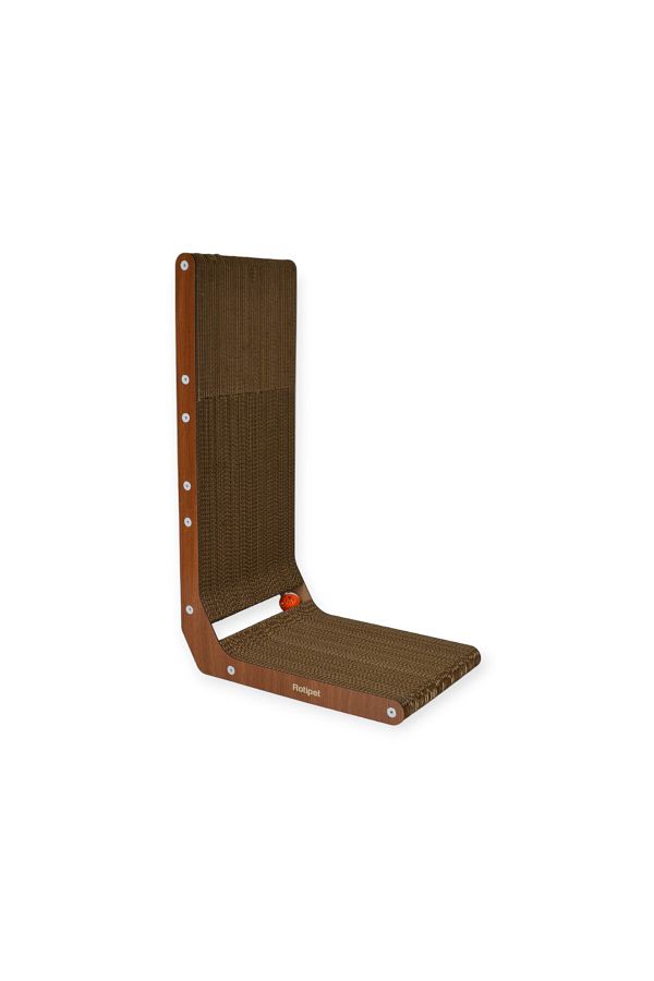 Rotipet-Cardboard Cat Scratcher L-Shaped Bulk with Catnip 28x42x68 cm 1