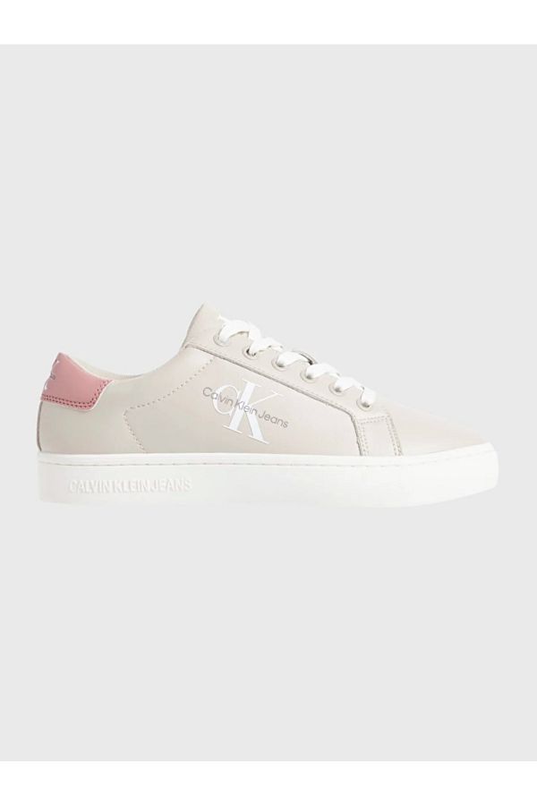 Calvin Klein Sneakers Ecru Mid heels 5 9 cm Trendyol