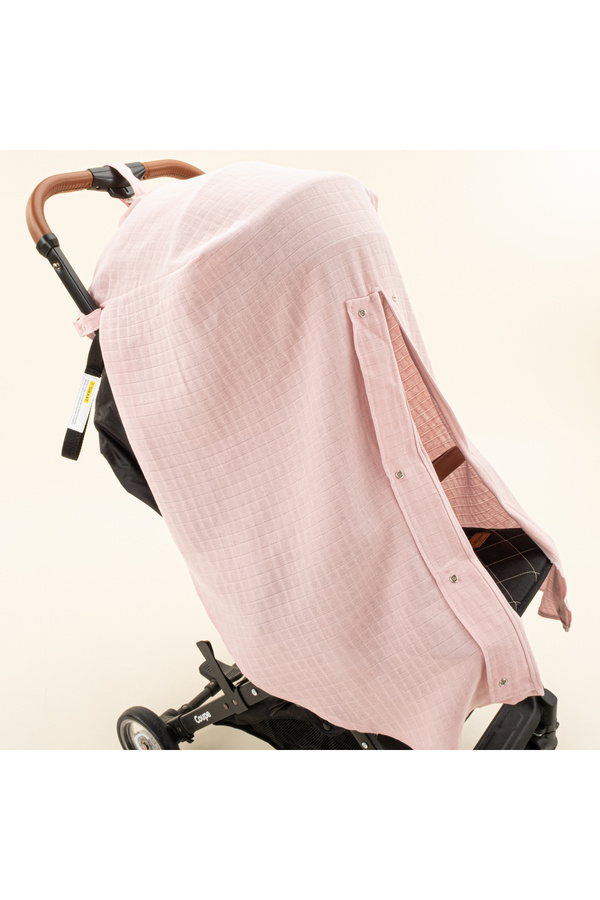 Yunikobaby Bebek Arabası Örtüsü - Pudra Muslin
