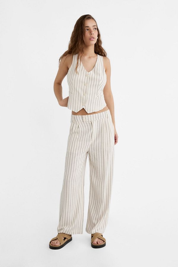 Stradivarius striped pants store