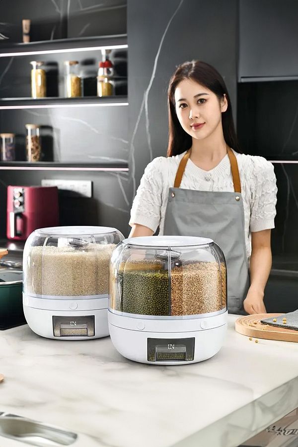 ThenTech-Rotating Dry Food Pulses Spice Storage Container Organizer Rotatable Kitchen Organizer 1
