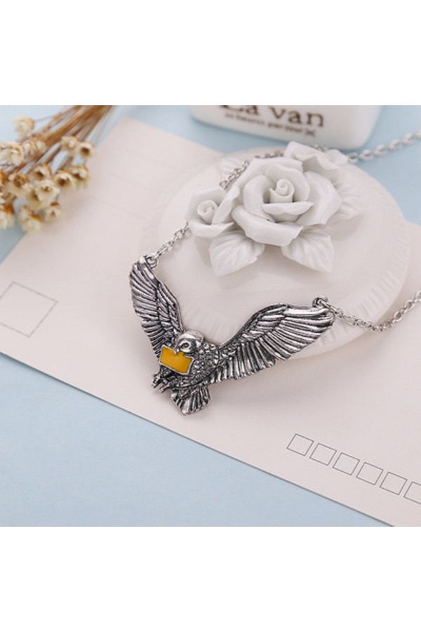 FG KONNİCHİWA-Harry Potter Flying Hedwig Owl Necklace NEW Necklace with Chain 1