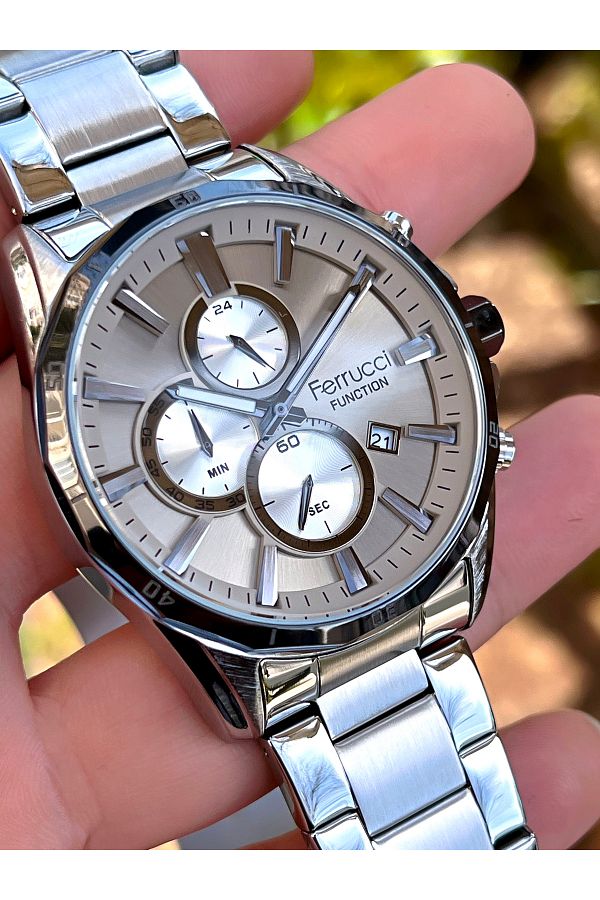 Ferrucci BLKT.1.05 Inner Functions Active 30m Water Resistant Steel Cord Men s Wristwatch Bracelet Gift Trendyol