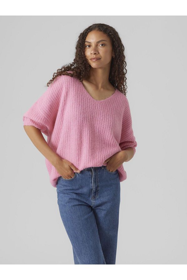 Vero Moda-Strickpullover VMJULIE 7/8 V YAKA BLUZ GA REP EXC 1