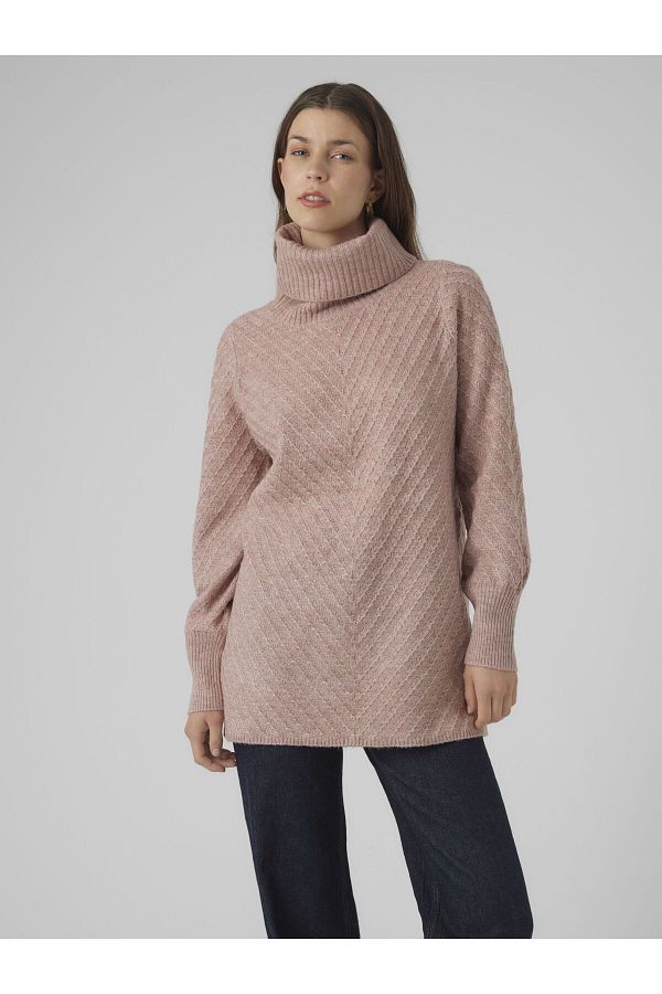 Vero Moda-Strickpullover VMANJASTINNA LONG COWL PULLOVER GA EXC 1