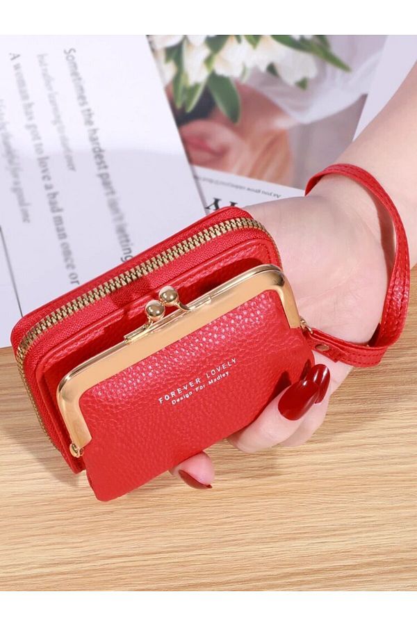 Choice Wallet Women s Fashion Wrist Strap Short Zero Wallet Large Capacity Coin Clip Bag Multiple Card P. Trendyol