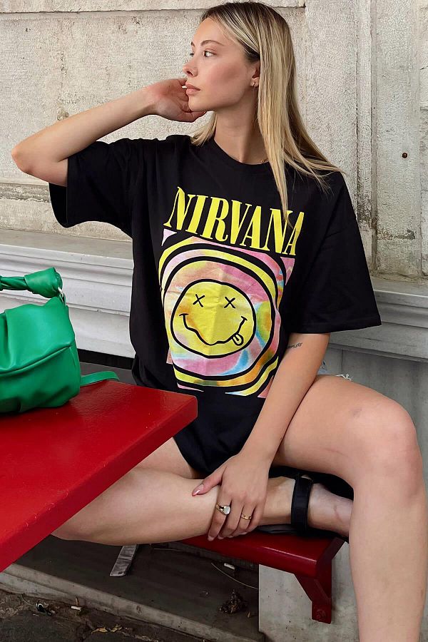 Nirvana t shirt damen h sales