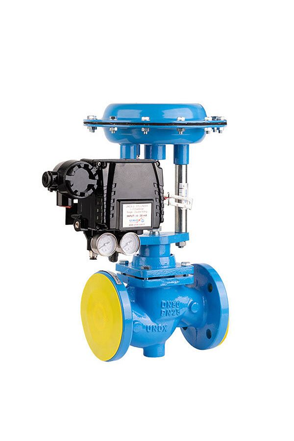 Unox-DN 100 Pneumatic Proportional Control Valve with 2 Way Positioners 1