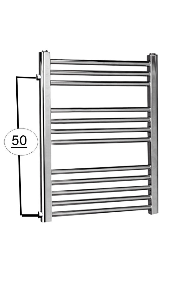 TOPRAK HAVLUPAN Chrome Colored 50/70cm Radiator Bathroom Heater - 10 ...