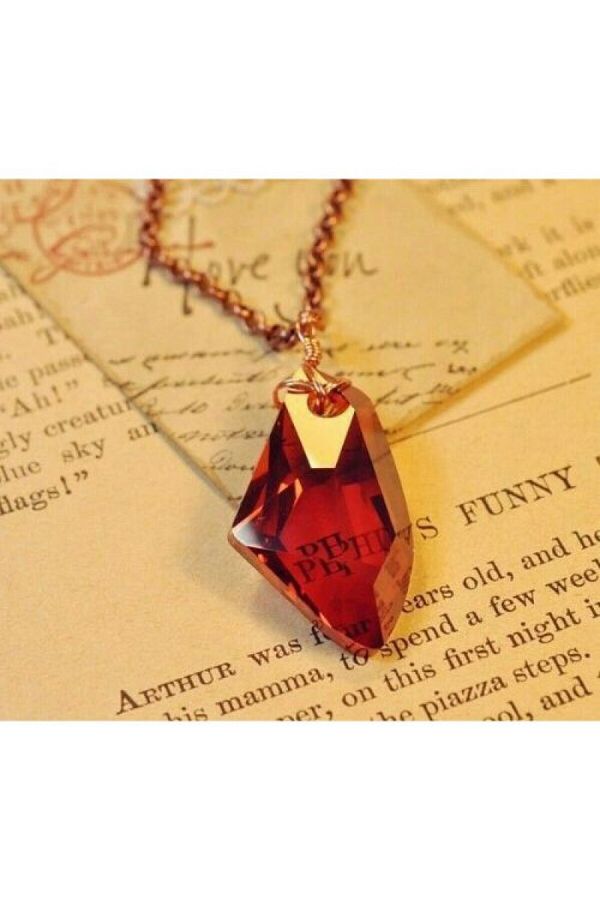 FG KONN CH WA Harry Potter Red Acrylic Philosopher s Stone Necklace Trendyol