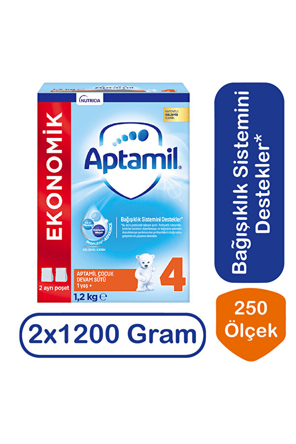 Aptamil Devam Sütü 4 Numara 1200 gr 2 li Paket
