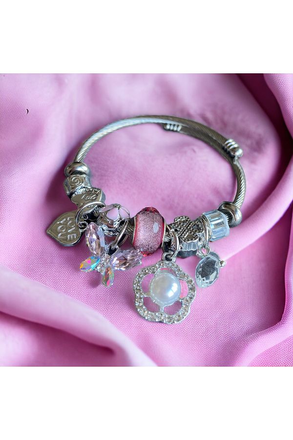Pandora pink stone charm shop