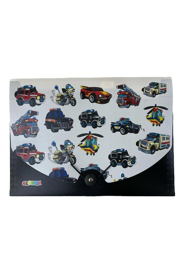 Globox-1544 Vehicle Patterned Gusseted File - 13 Sections 1