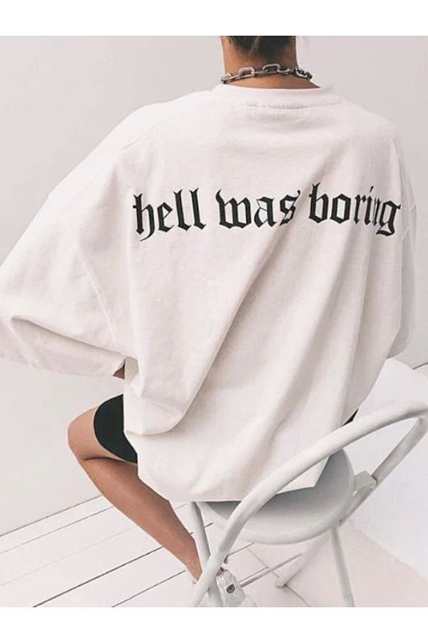 SELF CONTROL-Hell Was Boring Men's Oversize Tshirt 1