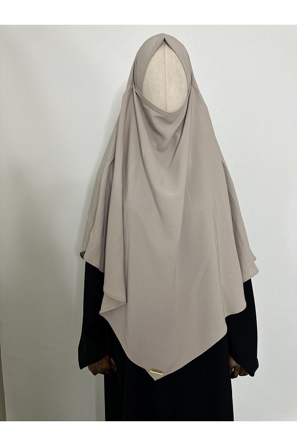 R&S modibone-Souffle Ready Scarf, Single Layer, Medina Thread (Suitable for Ac and Umrah) Hijap Khimar Stone Color 1