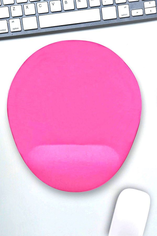 Boldy-Mouse Pad with Wrist Support Non-Slip Mouse Pad Pink Mouse Pad Oval Mouse Pad Mousepad 1