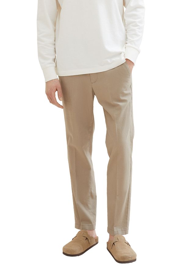 Tom Tailor Denim-relaxed tapered linen pants 1