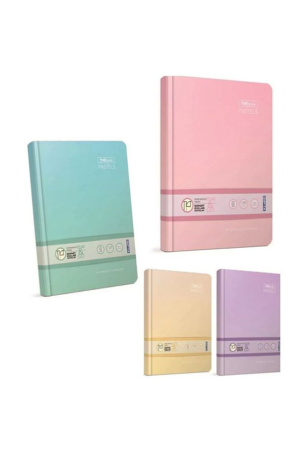 Gıpta-Thebook Pastels Thread Stitched Hard Cover Notebook (20*28)-200 Sheets (Striped) 1