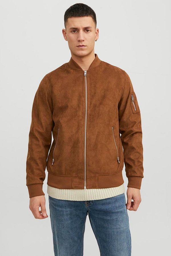 Jack Jones Men s Rocky Suede Bomber Jacket Trendyol