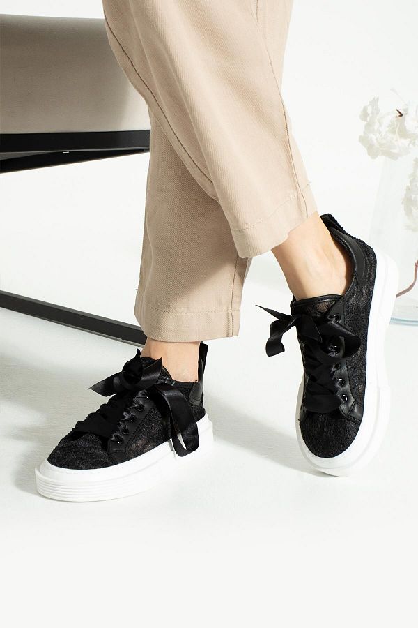 Lace fabric sneakers discount