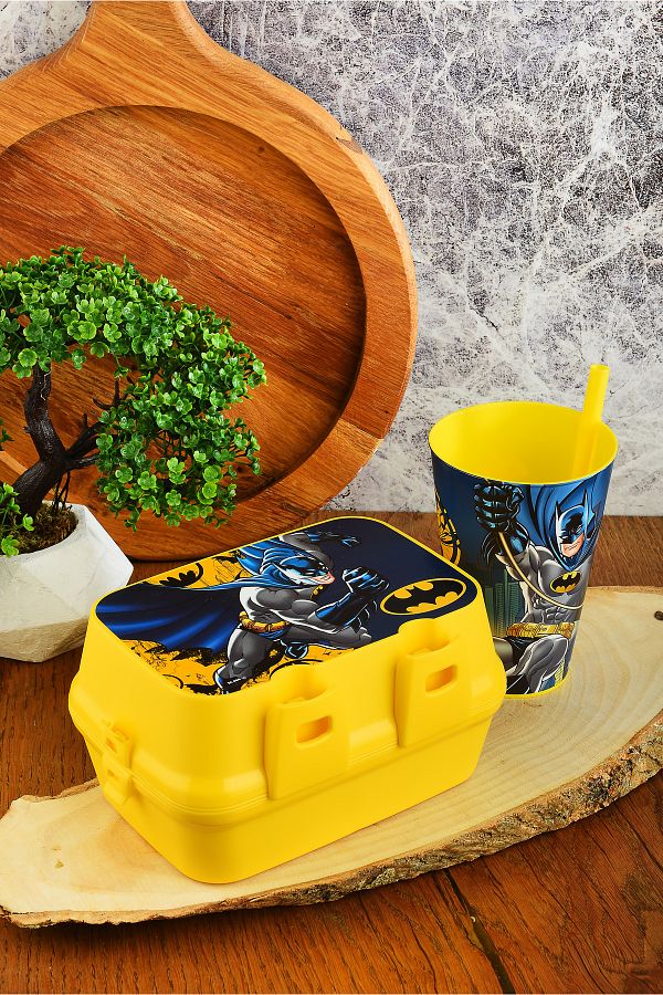 Cosines-Two-Layer Compartmented Lunch Box + Glass with Straw 400 Ml. 1