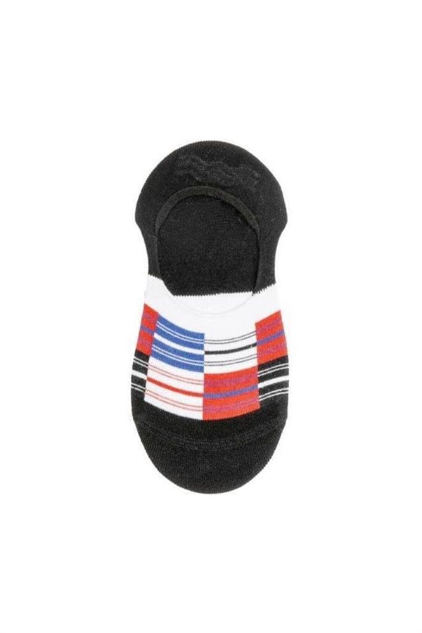 2AS-Red Black Striped Ballerina Socks 1