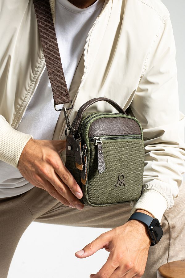 Canta Trend MEGA POLO MEN S CANVAS HAND HOLDED CROSSBODY BAG Trendyol