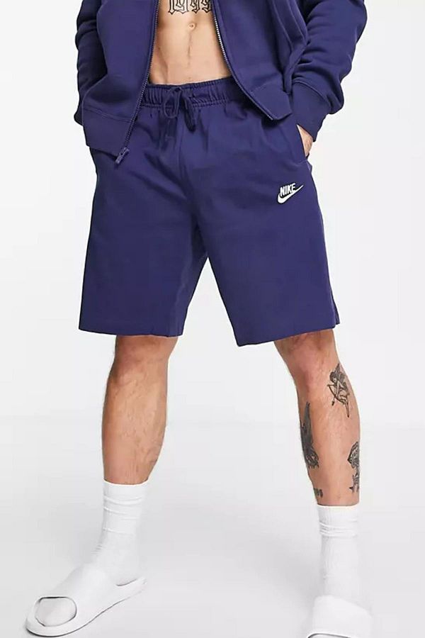 Nike jersey shorts navy on sale