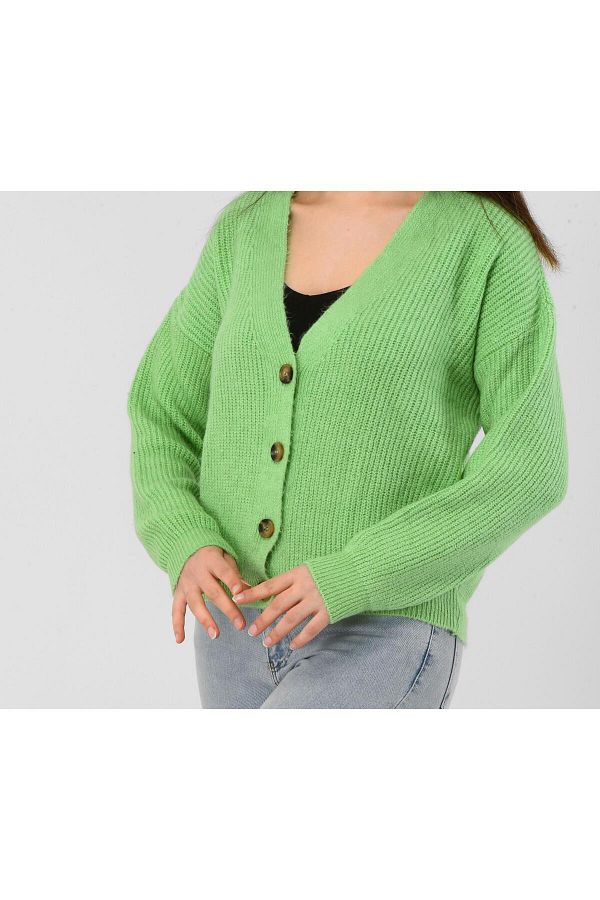 NOBLELOOK-Women's Oversize V-Neck Knitwear Cardigan 1