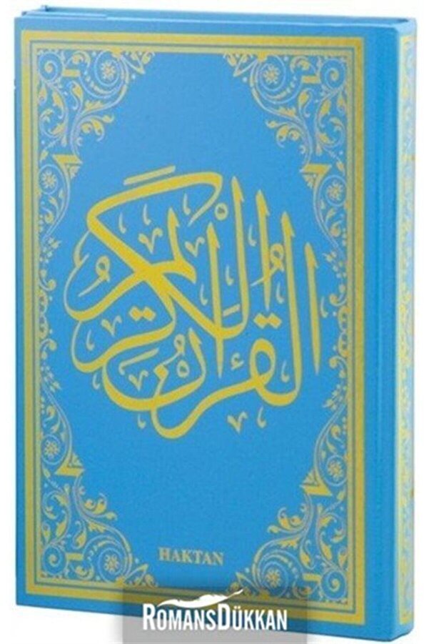 Haktan Yayın Dağıtım Kuranı Kerim Renkli Gül Desenli Mavi Cilt Sesli-rahle Boy