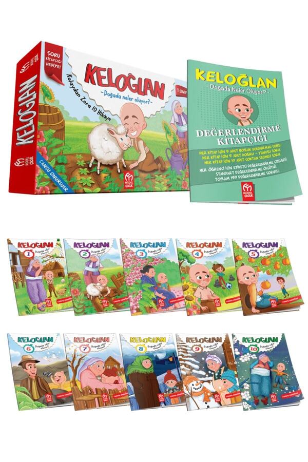 Model Eğitim Yayınları Keloğlan Doğada Neler Oluyor Hikaye Serisi 1 Sınıf Okuma Seti 10 Kitap Her biri 16 Sayfa