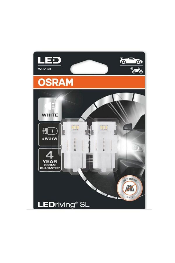 Osram-T20 DOUBLE CIRCUIT LED BULB W3X16Q LEDRIVING W21/5W 12V 7515DWP-02B OSRAM 2 PCS 1